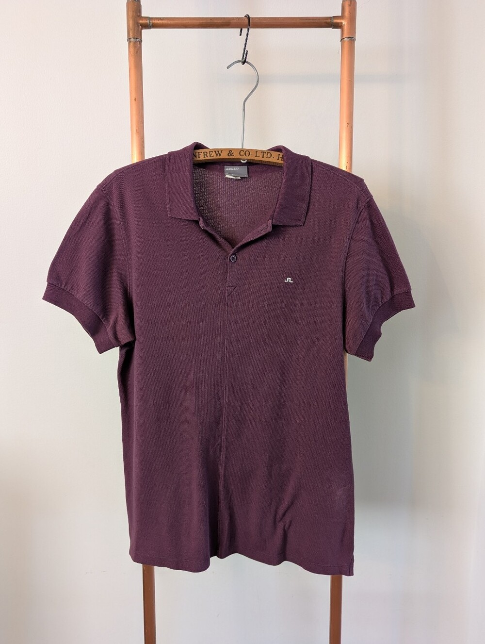 J.Lindeberg Men's Polo Shirt in Plum